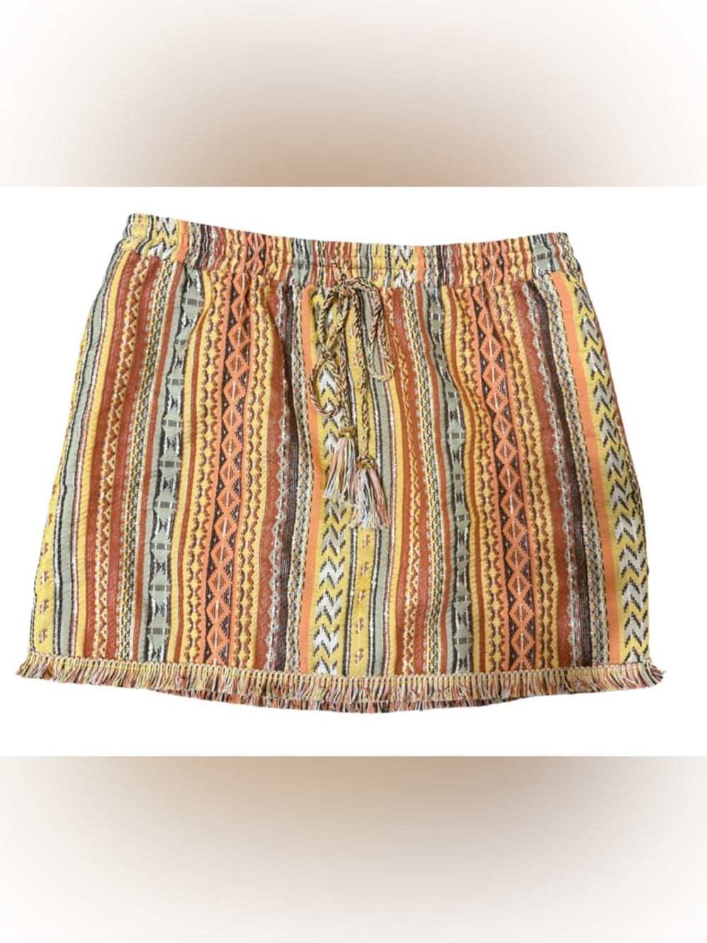 Calypso St. Barth Gideona Embroidered Bohemian Mini Skirt Medium M Retail $195 - Picture 2 of 11